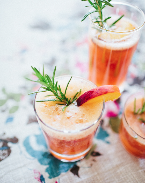Rosemary Peach Maple Cocktail Farmhand Fermented Foods